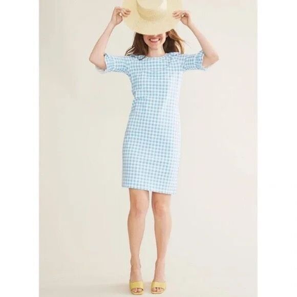 Sonnet James Lottie play dress blue and white gingham EXTRA LARGE - Picture 1 of 6